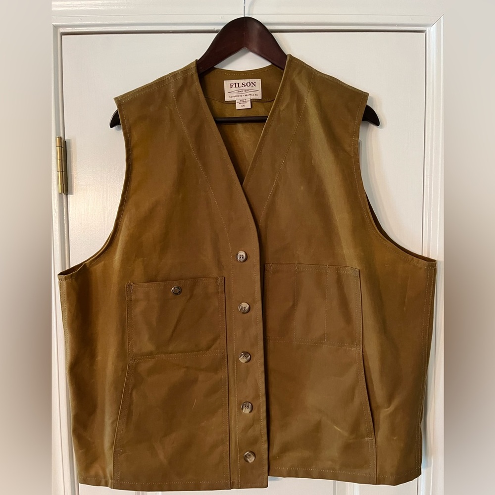 Filson Oil Tin Cloth Vest XXL